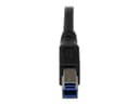 StarTech 1m Black SuperSpeed USB 3.0 Cable - Right Angle A to B - 3 ft USB 3 Cable - Right Angle USB 3.0 A (M) to USB 3.0 B (M) (USB3SAB1MRA) - USB cable thumbnail 3