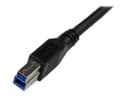 StarTech 1m Black SuperSpeed USB 3.0 Cable - Right Angle A to B - 3 ft USB 3 Cable - Right Angle USB 3.0 A (M) to USB 3.0 B (M) (USB3SAB1MRA) - USB cable thumbnail 5