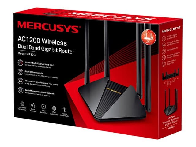 Mercusys MR30G V1 - wireless router - Wi-Fi 5 - desktop — view 3