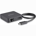 StarTech.com USB C Dock, Dual Monitor HDMI & DisplayPort 4K 30Hz, USB Type-C Laptop Docking Station 60W Power Delivery (PD), SD, 4-port USB-A 3.0 Hub, GbE, Audio, Thunderbolt 3 Compatible - USB 3.1 Gen 1 Dock (DK30CHDPPDUE) - Docking station - USB-C - HDMI, DP - 1GbE - 60 Watt thumbnail 1