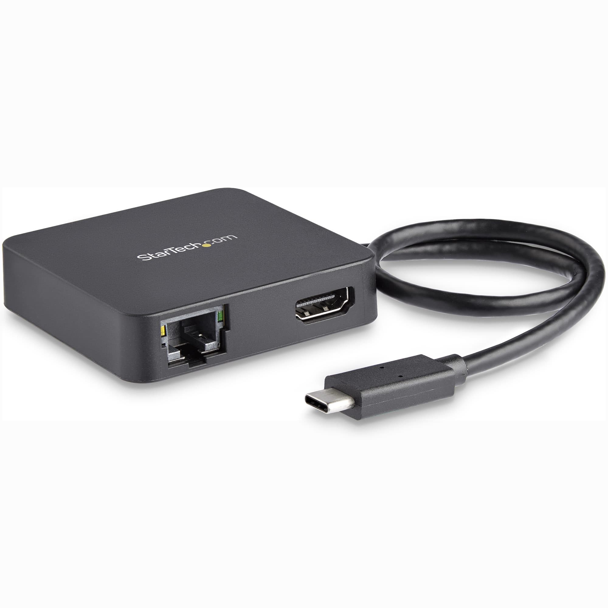 StarTech.com USB C Dock, Dual Monitor HDMI & DisplayPort 4K 30Hz, USB Type-C Laptop Docking Station 60W Power Delivery (PD), SD, 4-port USB-A 3.0 Hub, GbE, Audio, Thunderbolt 3 Compatible - USB 3.1 Gen 1 Dock (DK30CHDPPDUE) - Docking station - USB-C - HDMI, DP - 1GbE - 60 Watt — image 1