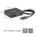 StarTech.com USB C Dock, Dual Monitor HDMI & DisplayPort 4K 30Hz, USB Type-C Laptop Docking Station 60W Power Delivery (PD), SD, 4-port USB-A 3.0 Hub, GbE, Audio, Thunderbolt 3 Compatible - USB 3.1 Gen 1 Dock (DK30CHDPPDUE) - Docking station - USB-C - HDMI, DP - 1GbE - 60 Watt thumbnail 3