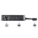 StarTech.com USB C Dock, Dual Monitor HDMI & DisplayPort 4K 30Hz, USB Type-C Laptop Docking Station 60W Power Delivery (PD), SD, 4-port USB-A 3.0 Hub, GbE, Audio, Thunderbolt 3 Compatible - USB 3.1 Gen 1 Dock (DK30CHDPPDUE) - Docking station - USB-C - HDMI, DP - 1GbE - 60 Watt thumbnail 5