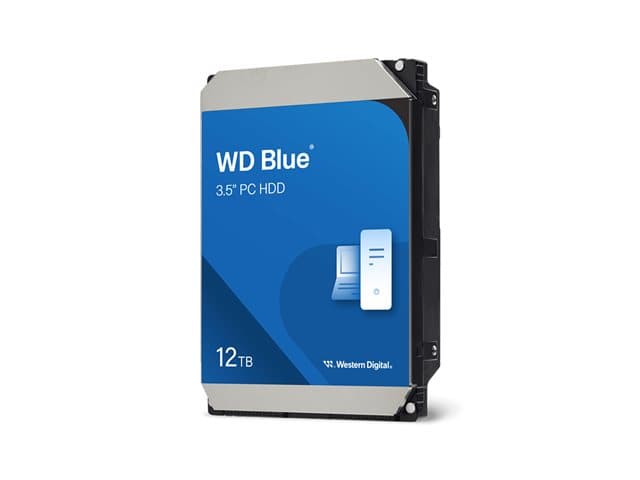 WD Blue - Hard drive - 12 TB - internal - 3.5" - SATA 6Gb/s - 7200 rpm - buffer: 512 MB — view 1