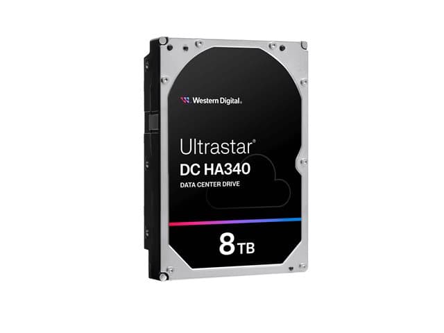 WD Ultrastar DC HA340 WUS721208BLE6L4 - hard drive - Data Centre - 8 TB - SATA 6Gb/s — view 3