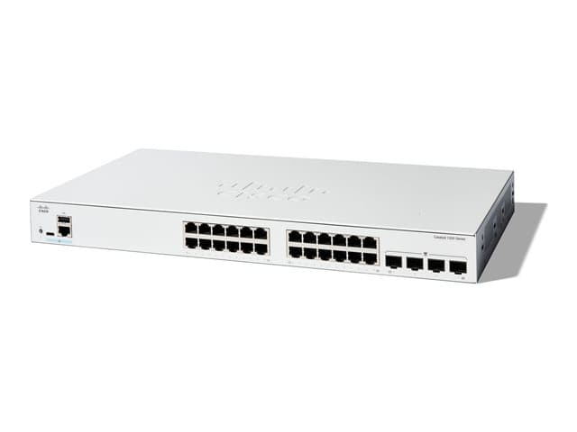 Cisco Catalyst 1200-24T-4G - switch - 24 ports - smart - rack-mountable — view 1