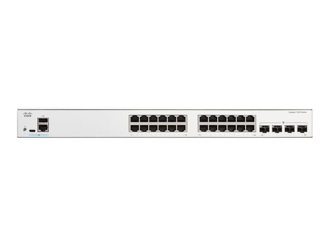 Cisco Catalyst 1200-24T-4G - switch - 24 ports - smart - rack-mountable — view 2