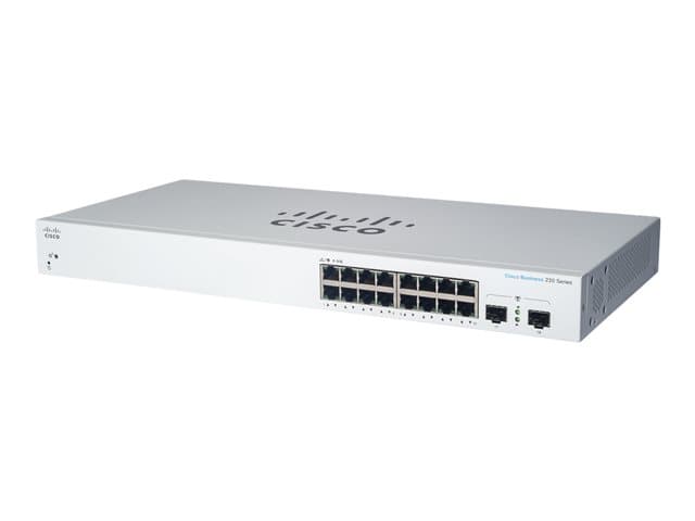 Cisco Business 220 Series CBS220-16P-2G - switch - 18 ports - smart - rack-mountable — view 1
