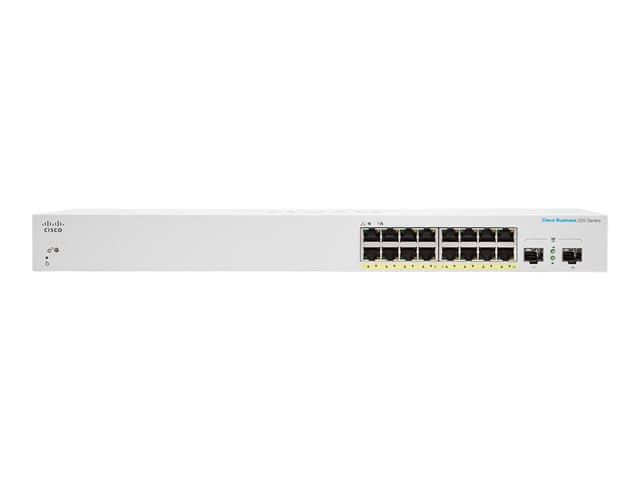 Cisco Business 220 Series CBS220-16P-2G - switch - 18 ports - smart - rack-mountable — view 2