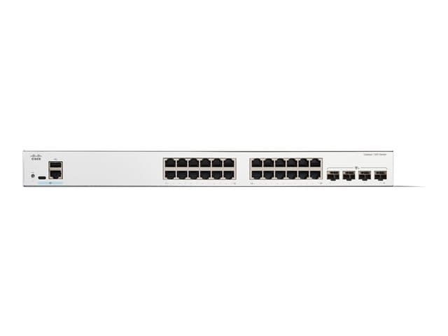 Cisco Catalyst 1300-24T-4X - switch - 24 ports - Managed - rack-mountable — view 2