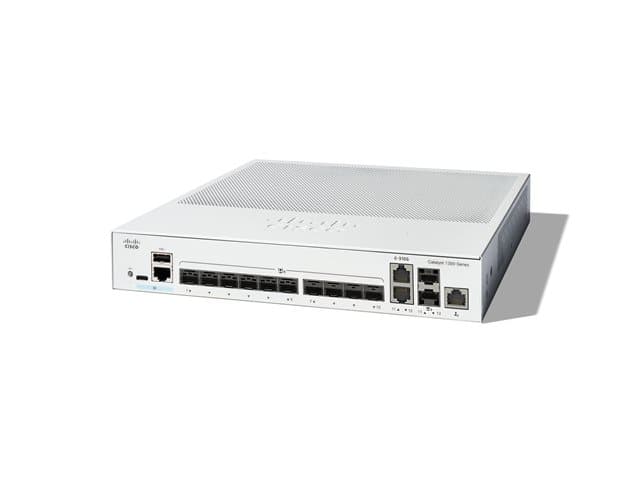Cisco Catalyst 1300-12XS - Switch - L3 - smart - 10 x 10 Gigabit SFP+ + 2 x combo 10 Gigabit SFP+/RJ-45 - rack-mountable