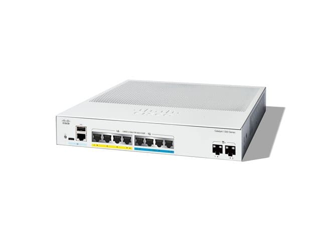 Cisco Catalyst 1300-8MGP-2X - switch - 8 ports - Managed - rack-mountable