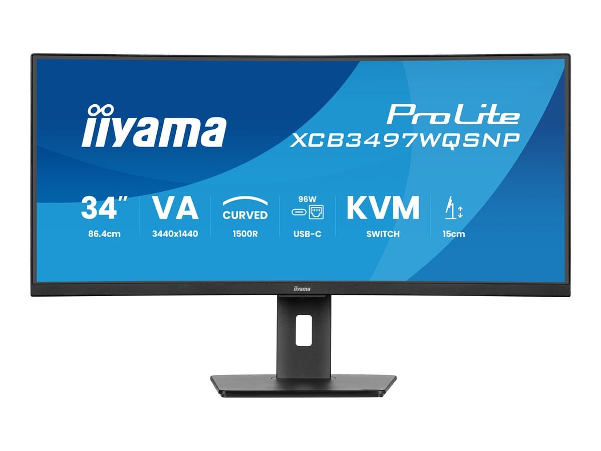 iiyama ProLite XCB3497WQSNP-B1 - LED monitor - curved - 34" - HDR