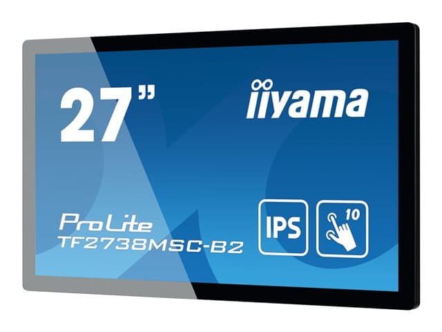 iiyama ProLite TF2738MSC-B2 - LED monitor - 27" - open frame - touchscreen - 1920 x 1080 Full HD (1080p) @ 60 Hz - A-MVA+ - 300 cd/m� - 3000:1 - 5 ms - HDMI, DVI, DisplayPort - speakers - black — view 2
