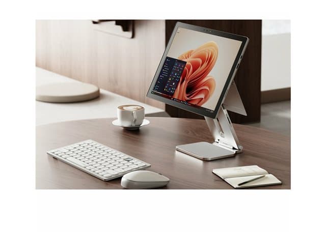 Kensington Elevated Stand for Surface - Notebook stand - elevated - tabletop - platinum — view 10