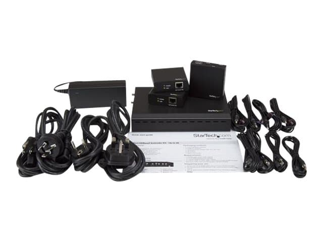 Startech 3 Way HDMI Splitter - HDBaseT Extender Kit w/ 3 Receivers - 1x3 HDMI over CAT5e / CAT6 Splitter - 3 Port HDBaseT HDMI Extender - Up to 4K (ST124HDBT) - video/audio extender — view 3