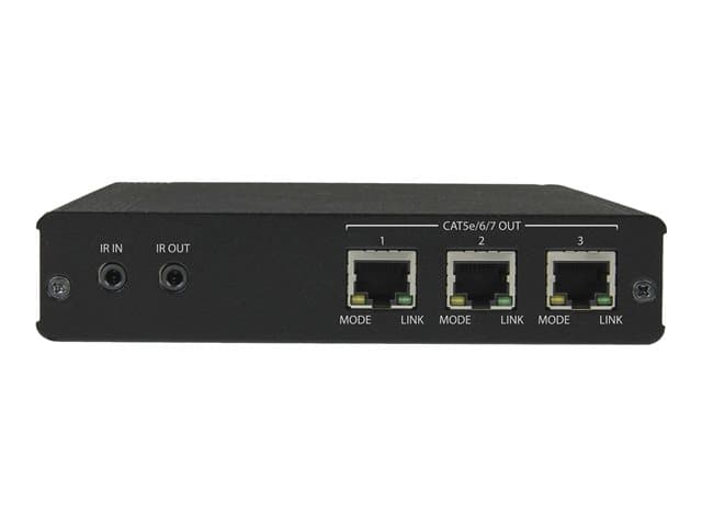 Startech 3 Way HDMI Splitter - HDBaseT Extender Kit w/ 3 Receivers - 1x3 HDMI over CAT5e / CAT6 Splitter - 3 Port HDBaseT HDMI Extender - Up to 4K (ST124HDBT) - video/audio extender — view 6