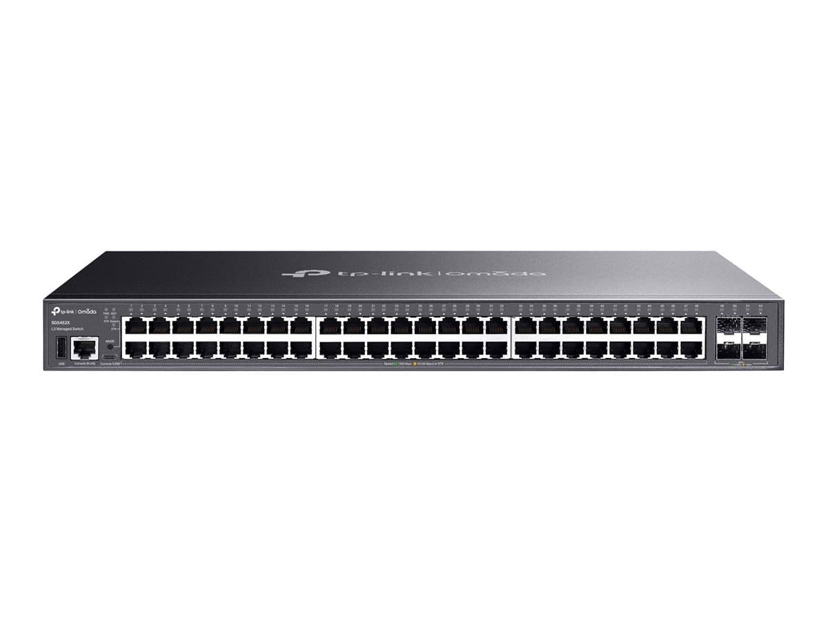TP-Link Omada SG5452X V1 - Switch - L3 Lite - Managed - 48 x 10/100/1000 + 4 x 10Gb Ethernet SFP+ - rack-mountable — view 7