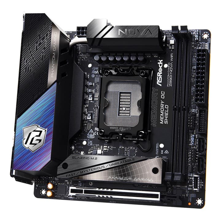 Asrock Phantom Gaming Z890I Nova WiFi, Intel, LGA 1851 (Socket V1), Intel Core Ultra (Series 2), LGA 1851, DDR5-SDRAM, 128 GB — view 4