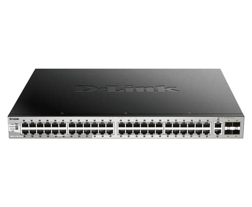 D-Link DGS 3130-54PS - Switch - L3 Lite - Managed - 48 x 10/100/1000 (PoE) + 2 x 10 Gigabit Ethernet + 4 x 10 Gigabit SFP+ (370 W)