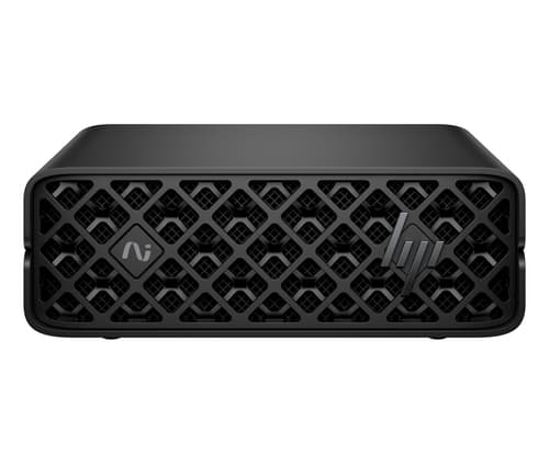 HP ZGX Nano G1n AI Station - Mini 1 x GB10 Grace Blackwell Superchip Cortex-A725 + Cortex-X925 - RAM 128 GB - SSD 1 TB - NVMe, TLC, SED - NVIDIA Blackwell - Gigabit Ethernet, 2.5 Gigabit Ethernet, 5 Gigabit Ethernet, 10 Gigabit Ethernet, 200 Gigabit Ethernet, IEEE 802.11ax (Wi-Fi 6), IEEE 802.11be (Wi-Fi 7), Bluetooth 5.4 - NVIDIA DGX OS 7 - monitor: none - black
