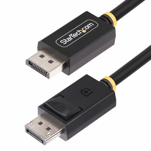 StarTech.com 1m DisplayPort 2.1 Cable, VESA-Certified, DP80 DP 2.1 Cable - DisplayPort cable - DisplayPort (M) latched to DisplayPort (M) latched - DisplayPort 2.1 - 1 m - UHBR20, HDR support, 16K60hz support, 8K85Hz support, 4K240Hz support, 1440p support 240Hz, up to 80 Gbps data transfer rate, passive - black — image 1