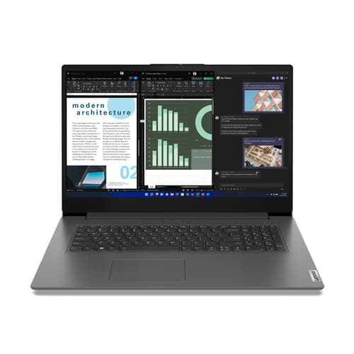 Lenovo V17 G4 IRU 83A2 - 180-degree hinge design - Intel Core i5 - 13420H / up to 4.6 GHz - Win 11 Pro - Intel Iris Xe Graphics - 8 GB RAM - 256 GB SSD NVMe - 17.3" IPS 1920 x 1080 (Full HD) - Wi-Fi 6 - iron grey - kbd: UK
