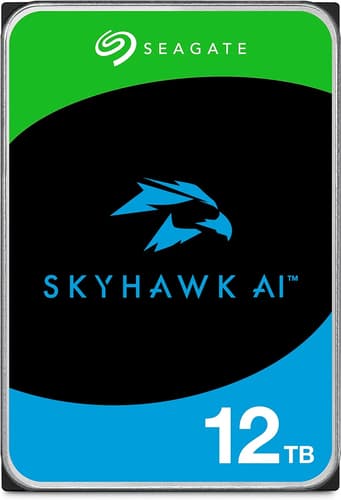 Seagate SkyHawk AI ST12000VE003 - Hard drive - 12 TB - internal - 3.5" - SATA 6Gb/s - buffer: 512 MB - with 3 years Seagate Rescue Data Recovery