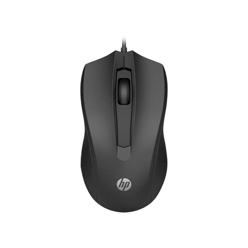 HP 105 - Mouse - right and left-handed - optical - 3 buttons - wired - USB-A - black - Smart Buy