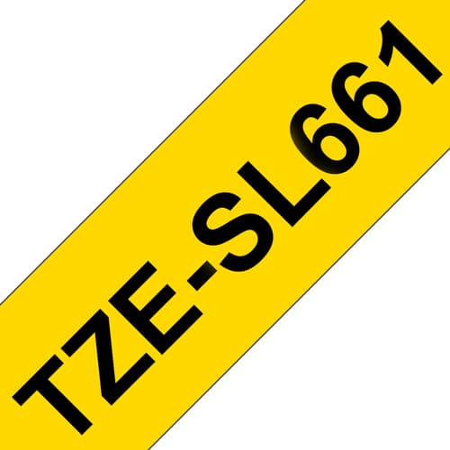 Brother TZe-SL661 - Self-adhesive - black on yellow - Roll (3.6 cm x 8 m) 1 cassette(s) laminated tape - for P-Touch PT-D800W, PT-P900W, PT-P950NW