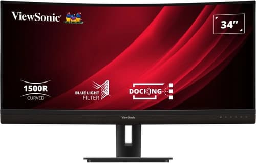 ViewSonic VG3456C - LED monitor - curved - 34" - 3440 x 1440 UWQHD @ 100 Hz - VA - 400 cd/m� - 3000:1 - 5 ms - 2xHDMI, DisplayPort, USB-C - speakers