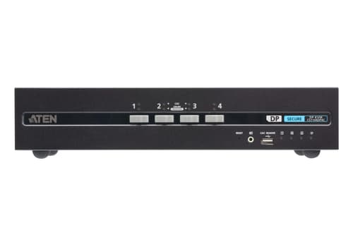 ATEN CS1144DP4C - KVM / audio / USB switch - DisplayPort/HDMI, dual display, PSD PP v4.0 compliant, secure, universal, with CAC - 4 x KVM / audio / USB - desktop