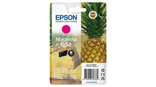 Epson 604 Singlepack - 2.4 ml - magenta - original - blister - ink cartridge - for Expression Home XP-2200, 2205, 3200, 3205, 4200, 4205, WorkForce WF-2910, 2930, 2935, 2950
