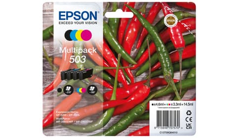 Epson 503 Multipack - 4-pack - black, yellow, cyan, magenta - original - blister - ink cartridge - for WorkForce WF-2960