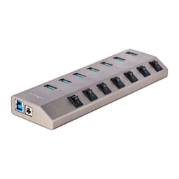 StarTech.com 7-Port Self-Powered USB-C Hub with Individual On/Off Switches, USB 3.0 5Gbps Expansion Hub w/Power Supply, Desktop/Laptop USB-C to USB-A Hub, 7x BC 1.2 (1.5A), USB Type C Hub - USB-C/A Host Cables (5G7AIBS-USB-HUB-EU) - Hub - 7 x USB 3.2 Gen 1 - desktop