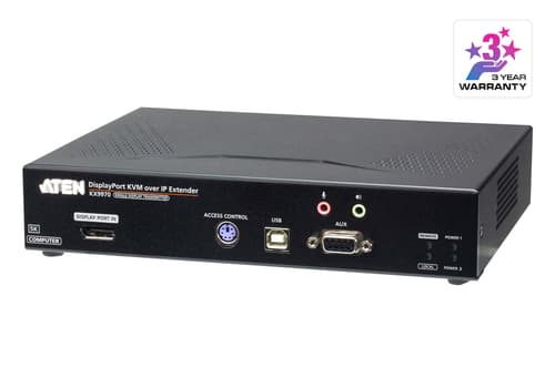 ATEN - KVM / audio / serial / USB extender - transmitter - USB, DisplayPort, RS-232 - USB, PS/2