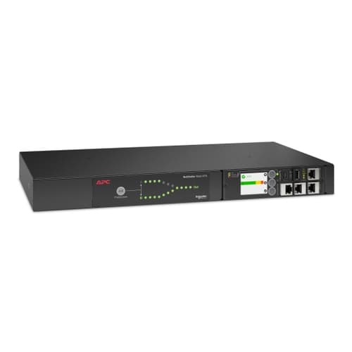 APC Netshelter Rack Automatic Transfer Switch AP4450A - Redundant switch (rack-mountable) - AC 100/120 V - 1440 VA - 1-phase - Ethernet 10/100/1000, USB - output connectors: 10 - 1U - 2.44 m cord - black