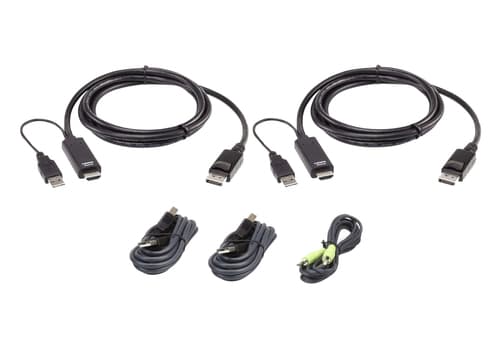 ATEN 2L-7D02UHDPX5 - Video / audio / data cable kit - for ATEN CS1144DP4C, CS1148DP4, CS1148DP4C