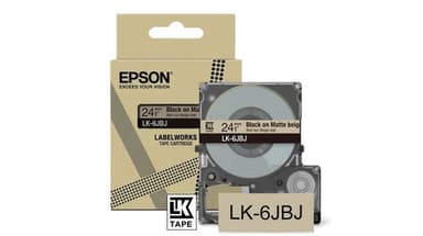 Epson LabelWorks LK-6JBJ - Black on matte beige - Roll (2.4 cm) 1 cassette(s) label tape