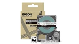 Epson LabelWorks LK-4TWJ - White on matte clear - Roll (1.2 cm x 8 m) 1 cassette(s) hanging box - tape cartridge - for LabelWorks LW-C410, LW-C610