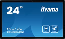 iiyama ProLite T2455MSC-B1 - LED monitor - 24" (23.8" viewable) - touchscreen - 1920 x 1080 Full HD (1080p) - IPS - 400 cd/m� - 1000:1 - 5 ms - HDMI, DisplayPort, USB - speakers - matte black