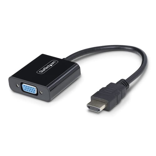 StarTech.com HDMI to VGA Adapter, 1080p, Active Video Converter - Adapter - HDMI male to HD-15 (VGA) female - 18.95 cm - black - 1080p support, active, bus powered