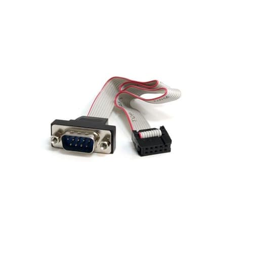 StarTech.com 16in 9 Pin Serial Male to 10 Pin Motherboard Header Panel Mount Cable - motherboard to RS232 (PNL9M16) - Serial cable - DB-9 (M) to 10 PIN IDC (F) - 40.7 cm - grey