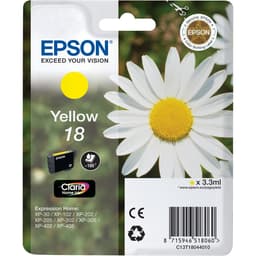 Epson 18 - Yellow - original - ink cartridge - for Expression Home XP-212, 215, 225, 312, 315, 322, 325, 412, 415, 422, 425