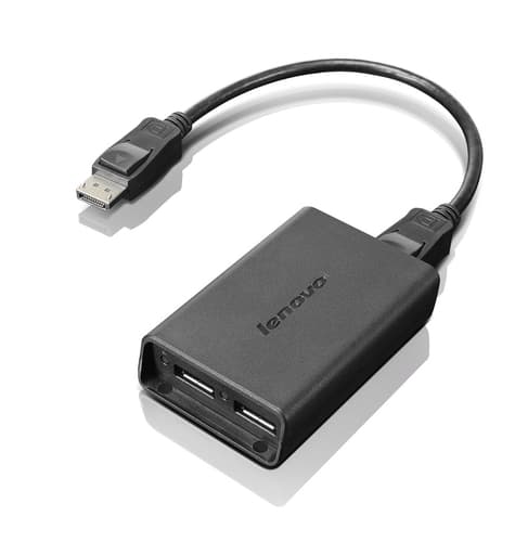 Lenovo - DisplayPort adapter - DisplayPort (M) to DisplayPort (F) - for ThinkCentre M75s Gen 2, M75t Gen 2, ThinkEdge SE30, SE50, ThinkStation P330 Gen 2, P350