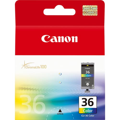 Canon CLI-36 - 1511B001 - 1 x Black,1 x Cyan,1 x Magenta,1 x Yellow - Ink Cartridge - For PIXMA iP100,iP100 Bundle,iP100 with battery,iP100wb,iP110,mini260,mini320