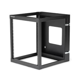 StarTech.com 12U Hinged Open Frame Wall Mount Server Rack - 4 Post 22 in. Depth Network Equipment Rack Cabinet - 140 lbs capacity (RK1219WALLOH) - Rack - wall mountable - black - 12U - 22"