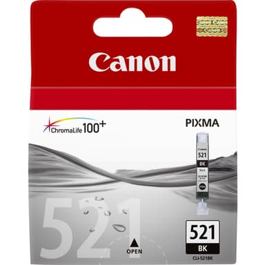 Canon CLI-521 BK - 2933B001 - 1 x Photo Black - Ink tank - For PIXMA iP3600,iP4700,MP540,MP550,MP560,MP620,MP630,MP640,MP980,MP990,MX860,MX870