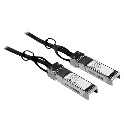 StarTech.com Cisco SFP-H10GB-CU5M Compatible 5m 10G SFP+ to SFP+ Direct Attach Cable Twinax, 10GbE SFP+ Copper DAC 10Gbps Low Power Passive Mini GBIC/Transceiver Module DAC, 10G SFP+ Cable - Lifetime Warranty (SFPCMM5M) - Direct attach cable - SFP+ to SFP+ - 5 m - twinaxial - for P/N: PEX10000SFPI, PEX10GSFP4I, PEX20000SFPI