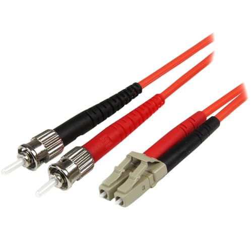 StarTech.com 1m Fiber Optic Cable - Multimode Duplex 50/125 - LSZH - LC/ST - OM2 - LC to ST Fiber Patch Cable - Patch cable - ST multi-mode (M) to LC multi-mode (M) - 1 m - fibre optic - duplex - 50 / 125 micron - OM2 - molded - orange - for P/N: MCM1110MMLC